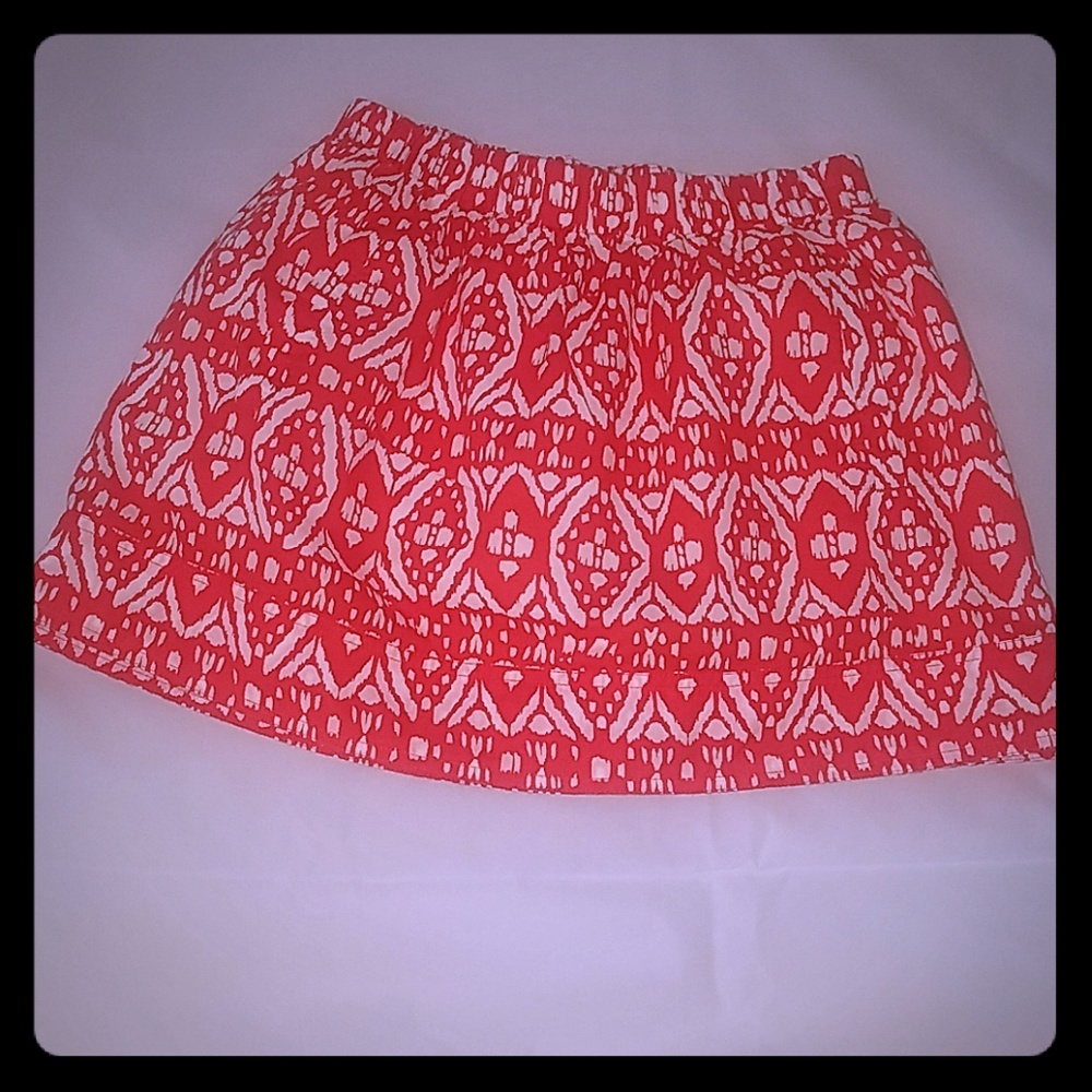 J Crew red and white mini skirt with pockets XS